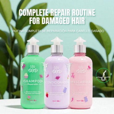 Kaba Repair Kit – Shampoo, Conditioner & Hair Mask for Damaged Hair