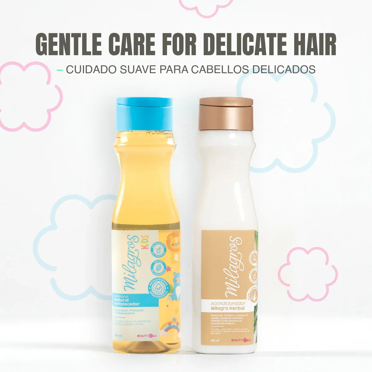 Milagros Kids Growth and Protection Kit – Shampoo + Herbal Conditioner