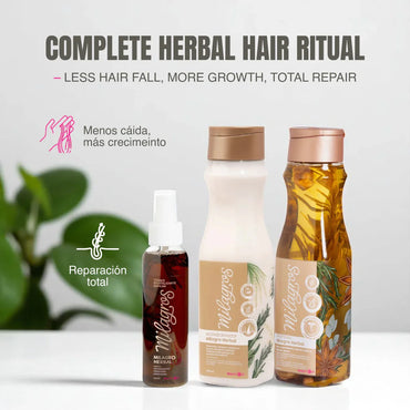 Milagros Herbal Shampoo Conditioner & Tonic Kit – Natural Hair Care