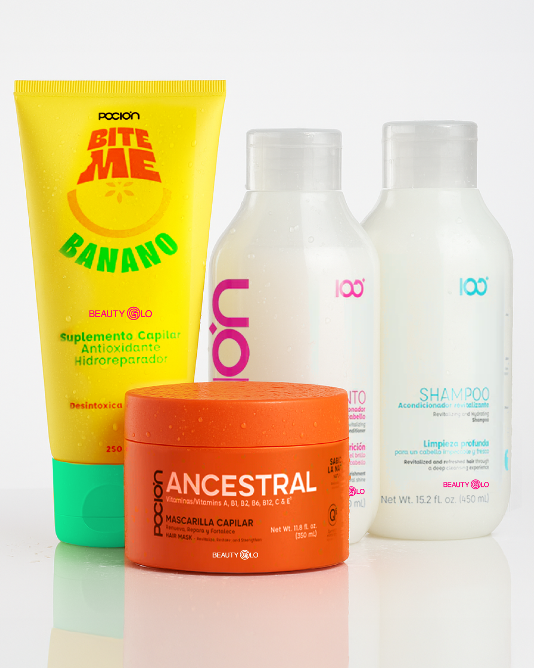 Katherine - Kit de Reparación Capilar Shampoo, Acondicionador, Mascarilla y Tratamiento – Hidratación y brillo para todo tipo de cabello.