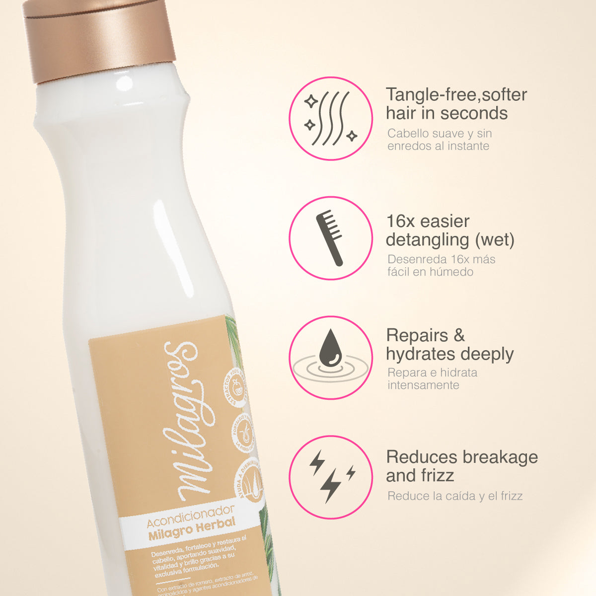 Milagros Shampoo Herbal y Acondicionador - Rosemary and Ginger