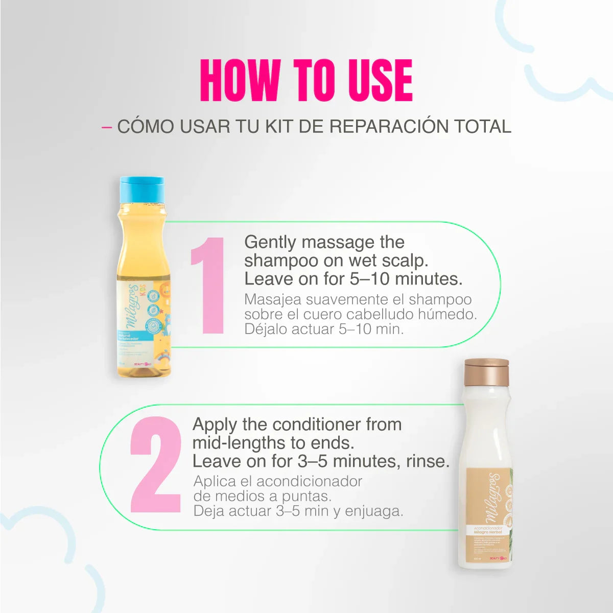 Milagros Kids Growth and Protection Kit – Shampoo + Herbal Conditioner