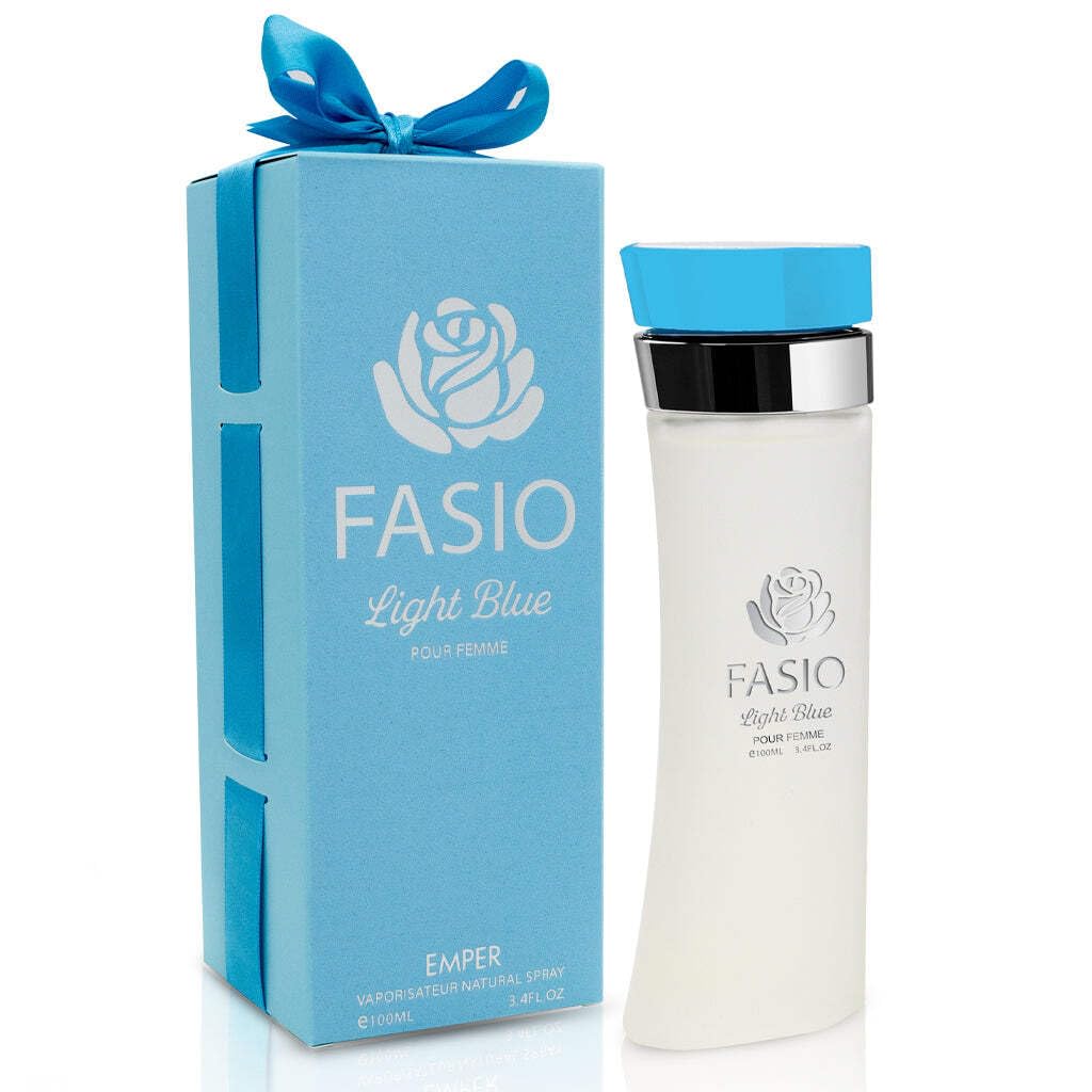 Fasio Light Blue Cologne 100ml – Fresh Clean Citrus Scent for Women, Long Lasting Everyday Light Aroma