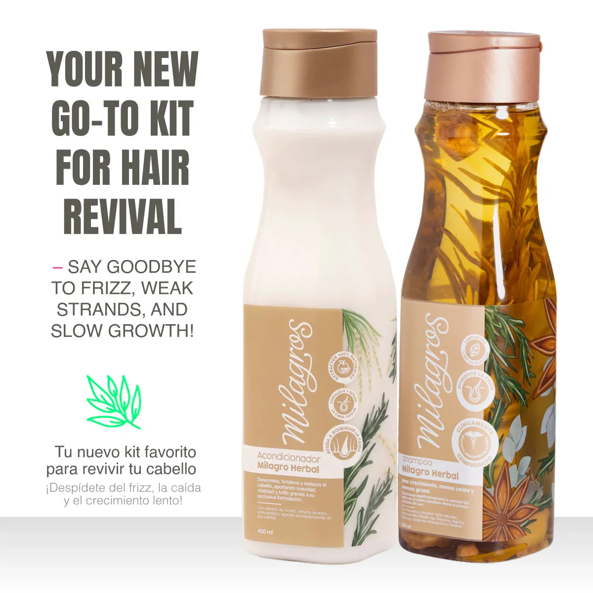 Milagros Herbal Kit – Shampoo & Treatment for Strong and Healthy Hair