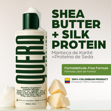 QUERA Organic Salon Hair At Home Keratin Treatment – Cherry Scent Anti Frizz System for Smooth Silky Hair