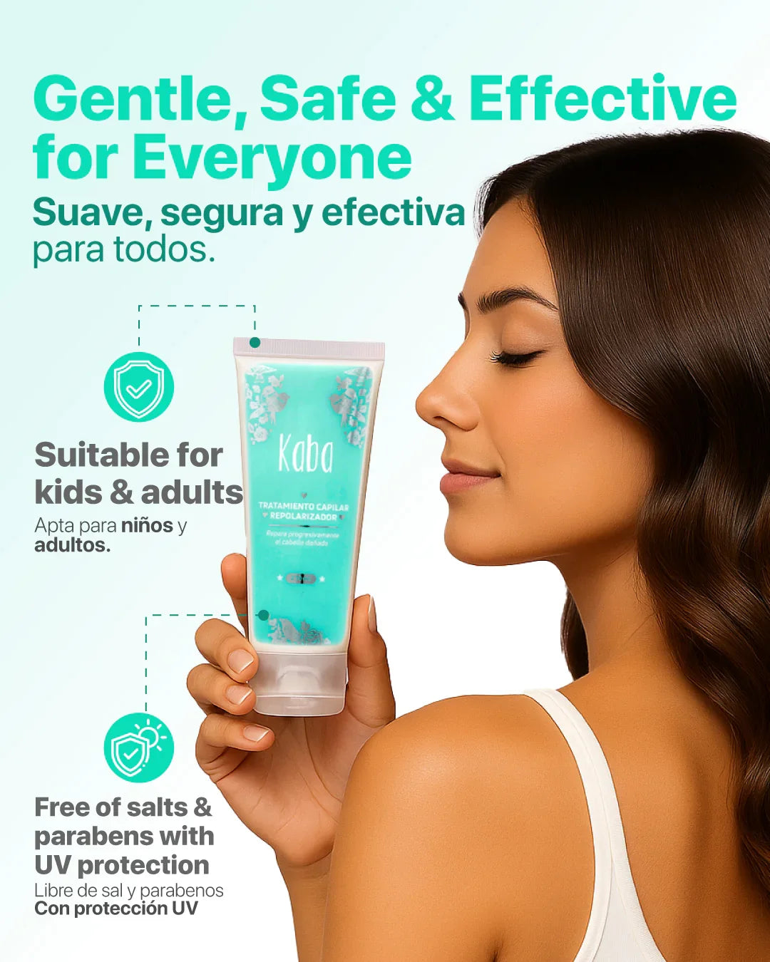 Kaba Tratamiento Capilar Repolarizador 230 ml - Reparación, Protección y Suavidad en un Solo Producto