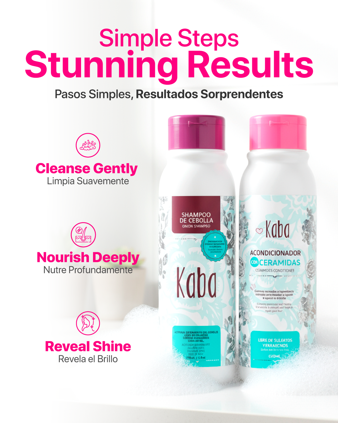 Kaba Onion Shampoo and Ceramide Conditioner – Repair & Shine Set