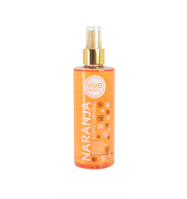 Vive Beauty Orange Body Oil 250ml — Deep Moisture, Skin Revitalizing & Energizing Citrus Scent
