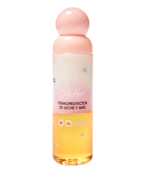 Click Hair Biphasic Heat Protectant Milk & Honey — Shake-to-Activate Dual Formula | Anti-Frizz, Instant Detangling & Silk Softness