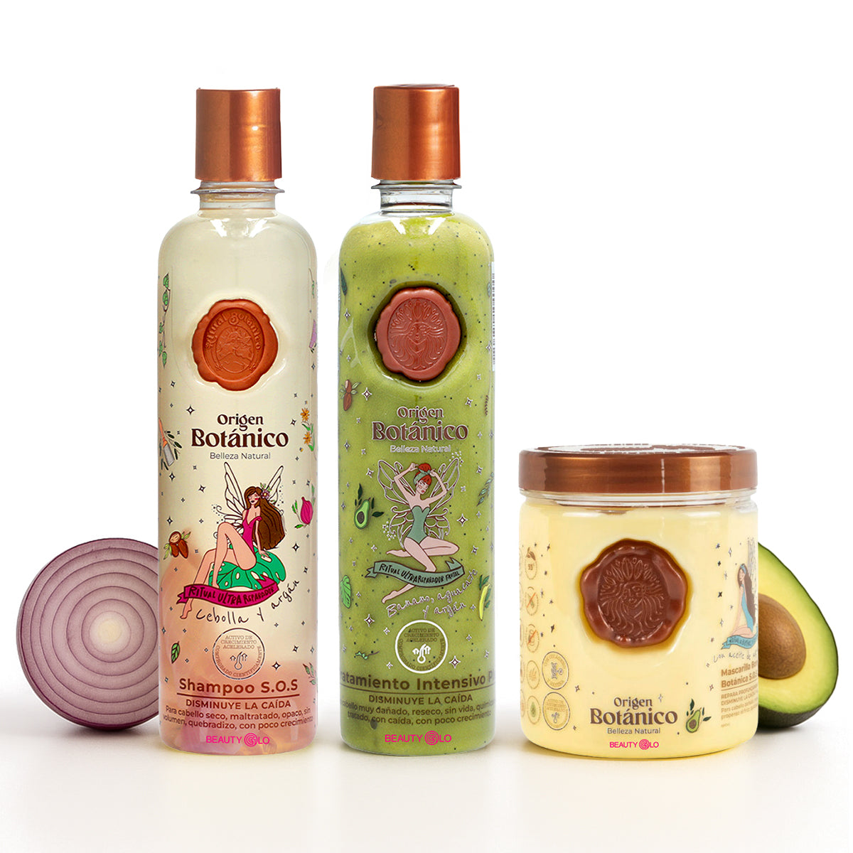 Ritual Botánico Shampoo de Cebolla para el Cuidado Capilar, Tratamiento Capilar y Mascarilla – Hidratación, Reparación y Crecimiento
