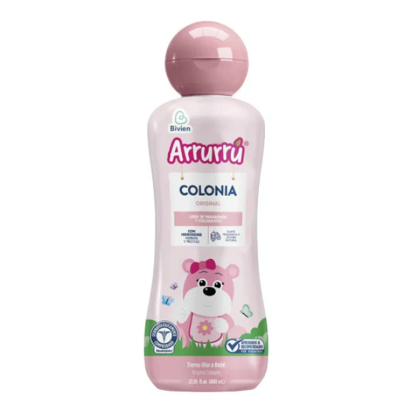 Arrurrú Original Pink Baby Cologne – 800 ml
