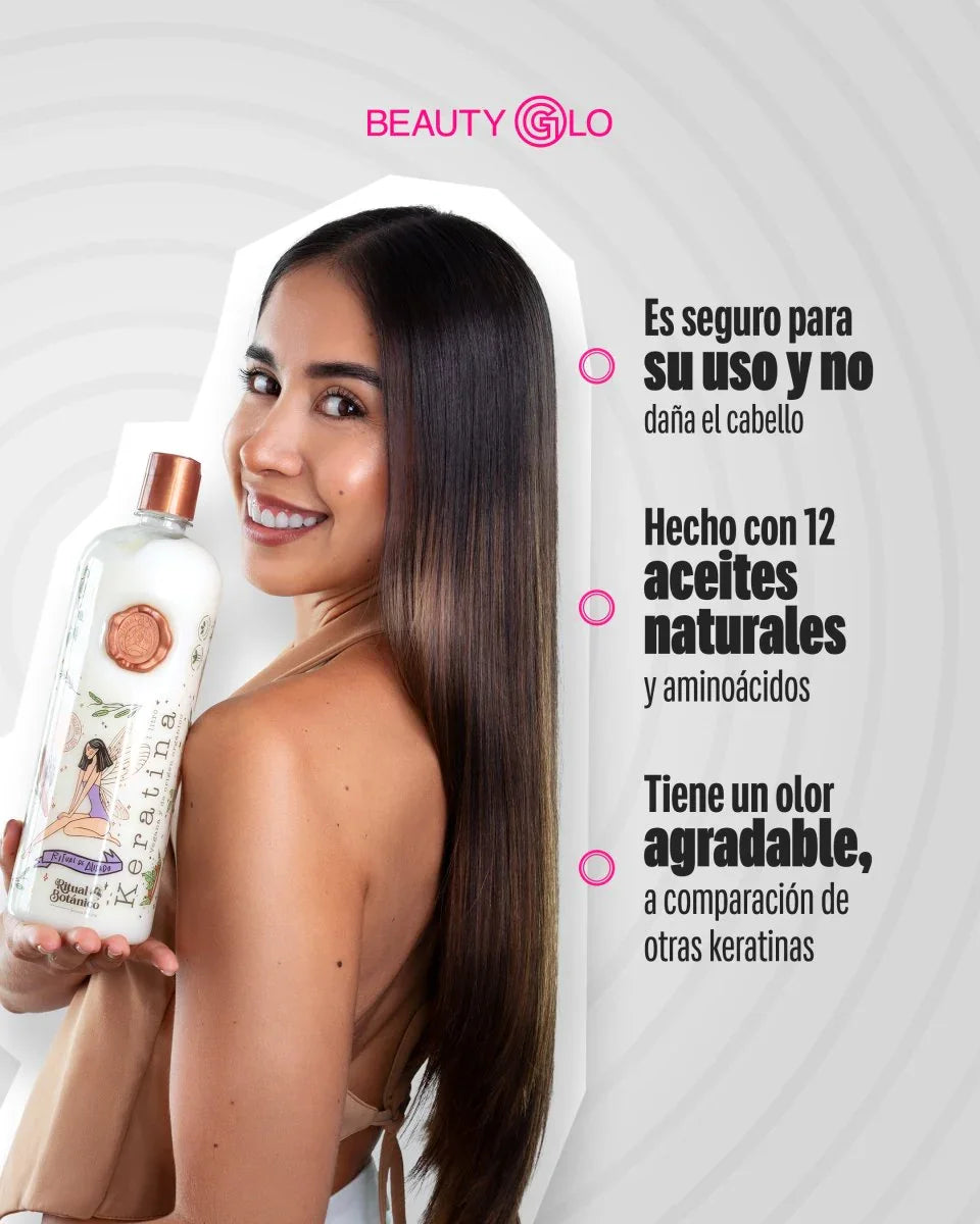 cabello liso, brillo espejo, sin formol