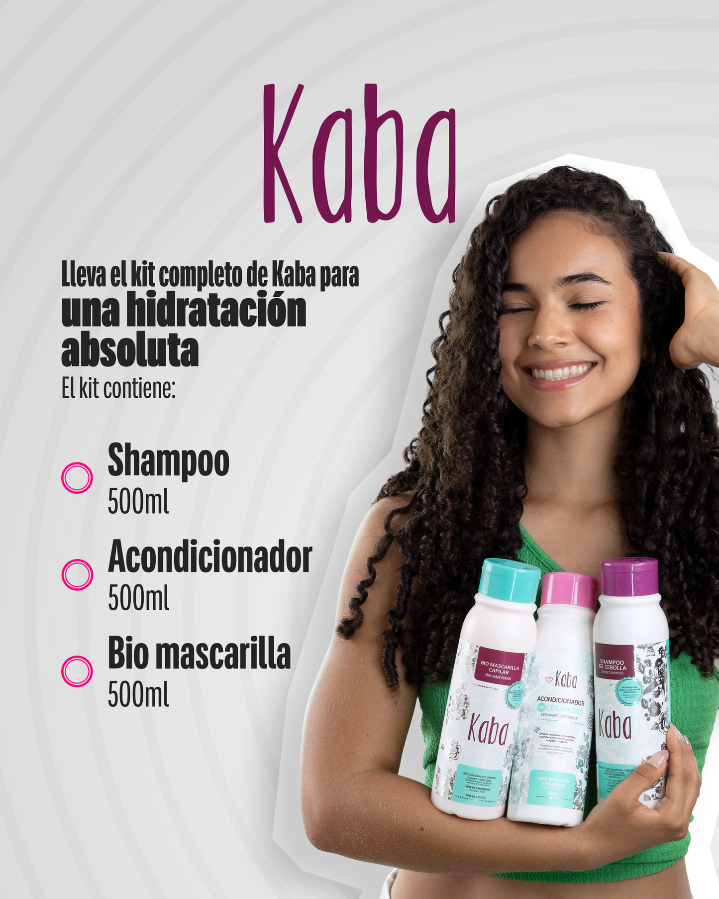 Kaba Complete Hair Growth Kit | Onion Shampoo, Conditioner and Hair Biomask