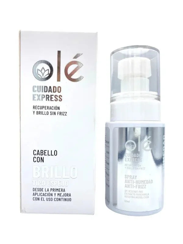 Spray anti-humedad con tecnología de barrera impermeabilizante para un cabello libre de encrespamiento.