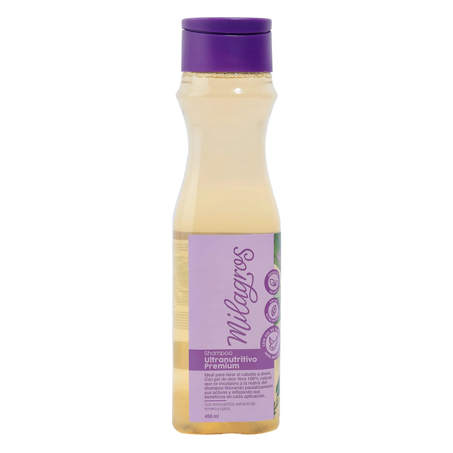 Milagros Shampoo Ultra Nutritivo Premium - 450ML Nutrición profunda y fortalecimiento