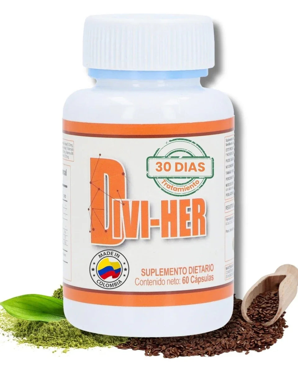 Divi - Her Producto  Natural - 60 Cápsulas para Mejorar el Metabolismo y la Digestión - Beauty Glo Life huni