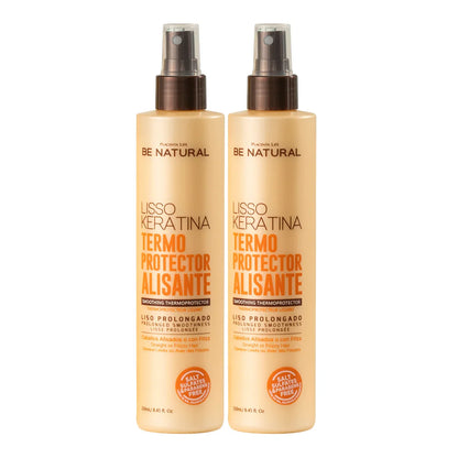 Be Natural Liso Keratina Termoprotector Alisante Renueva tu Cabello Naturalmente | Lisso Keratina 250 ML