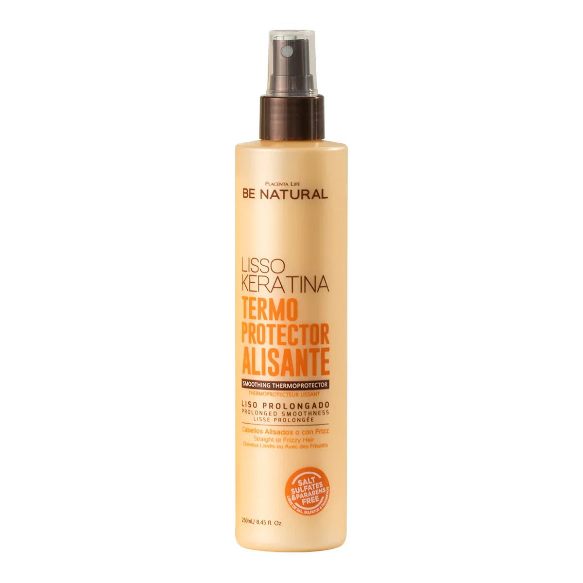 Be Natural Liso Keratina Termoprotector Alisante Renueva tu Cabello Naturalmente | Lisso Keratina 250 ML