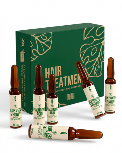 Defined Curls Hair Ampoule Kit – Aloe Vera Honey, Hyaluronic Acid & Silk Protein Vitamin E Treatment for Curly & Wavy Hair (6 Ampoules)