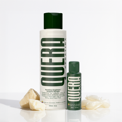 QUERA Organic Salon Hair At Home Keratin Treatment – Cherry Scent Anti Frizz System for Smooth Silky Hair