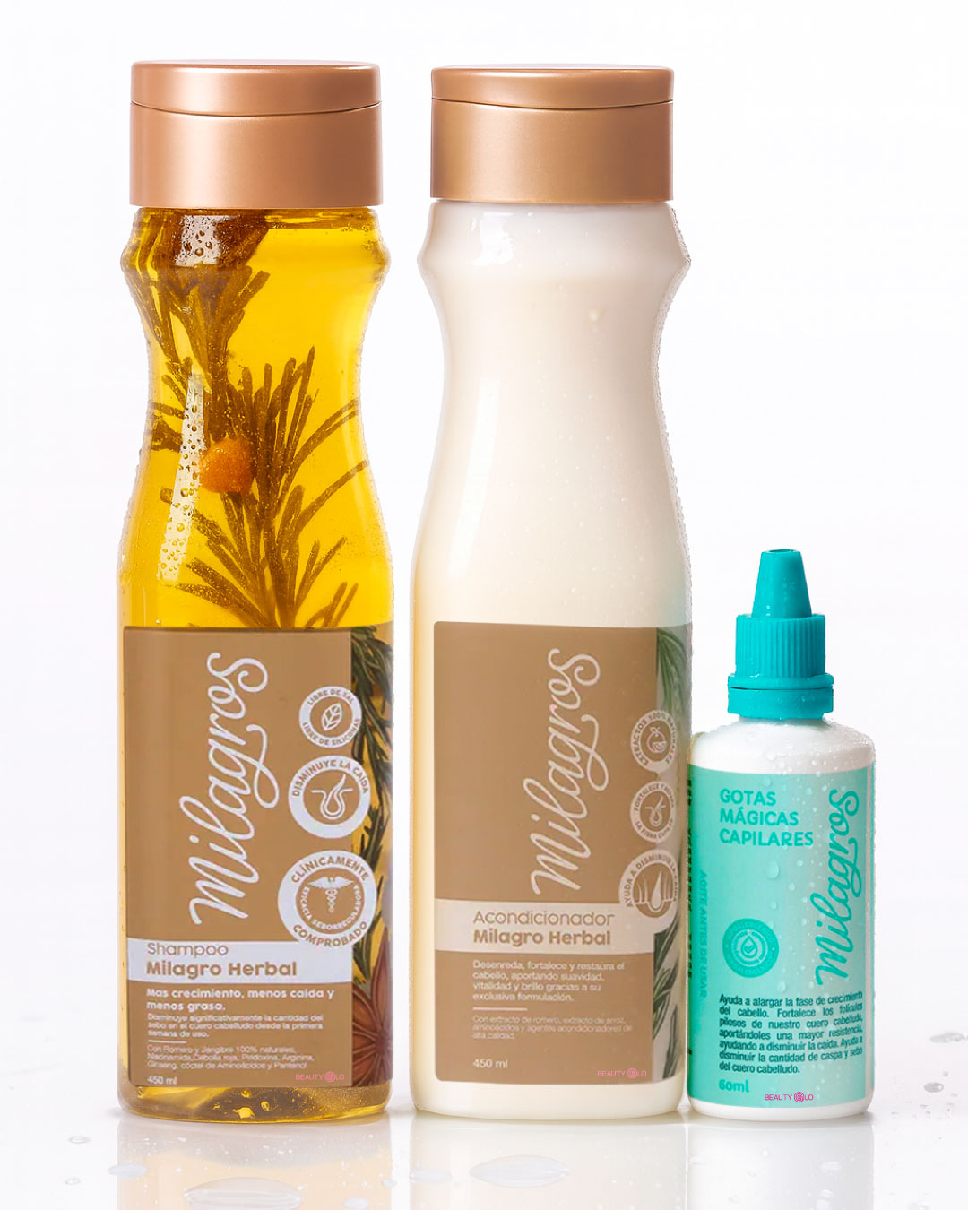 Diana - Kit Control Grasa y Crecimiento - Shampoo Herbal, Acondicionador Herbal y Gotas Mágicas