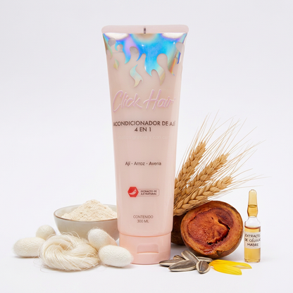 Click Hair Chili Conditioner 4-in-1 – Hydration, Shine & Detangling | Keratin, Silk Amino Acids & Wheat Protein | For All Hair Types