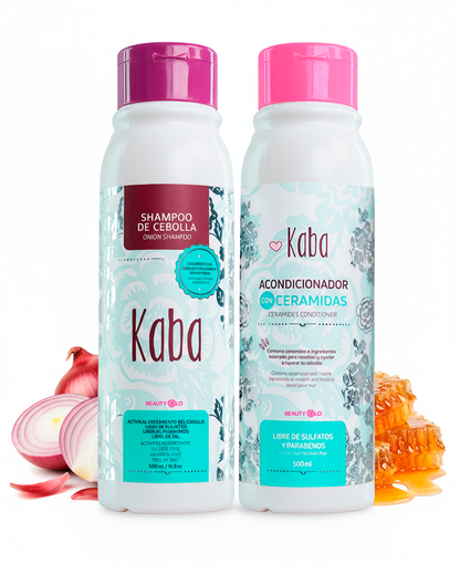 Kaba Onion Shampoo and Ceramide Conditioner – Repair & Shine Set