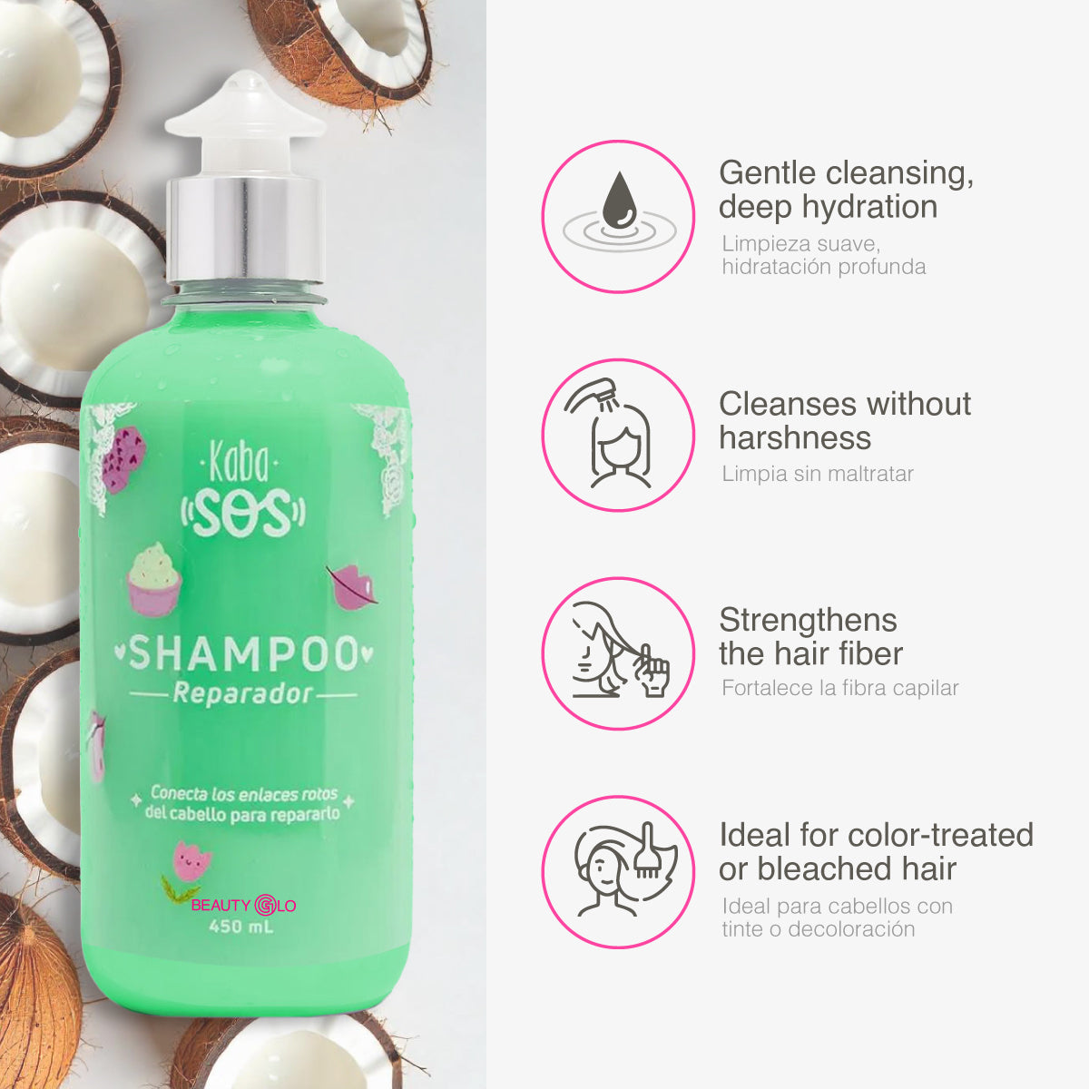 Kit Reparador - Shampoo reparador - Acondicionador reparador - Mascarilla Reparadora para Cabello Seco y Dañado