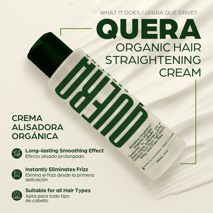 QUERA Organic Salon Hair At Home Keratin Treatment – Cherry Scent Anti Frizz System for Smooth Silky Hair