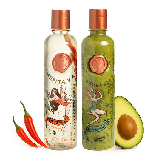 Ritual Botánico Shampoo Anti Caspa  y Tratamiento Plex – Reparación, Hidratación y Crecimiento Capilar