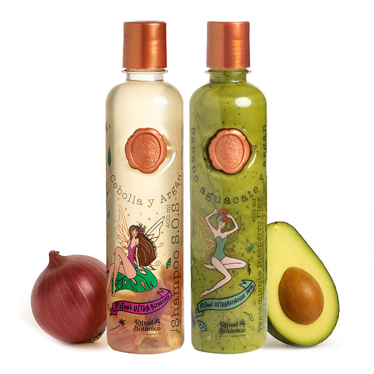 Ritual Botánico Shampoo de Cebolla y Tratamiento Antifrizz - Hidratación, Reparación y Crecimiento