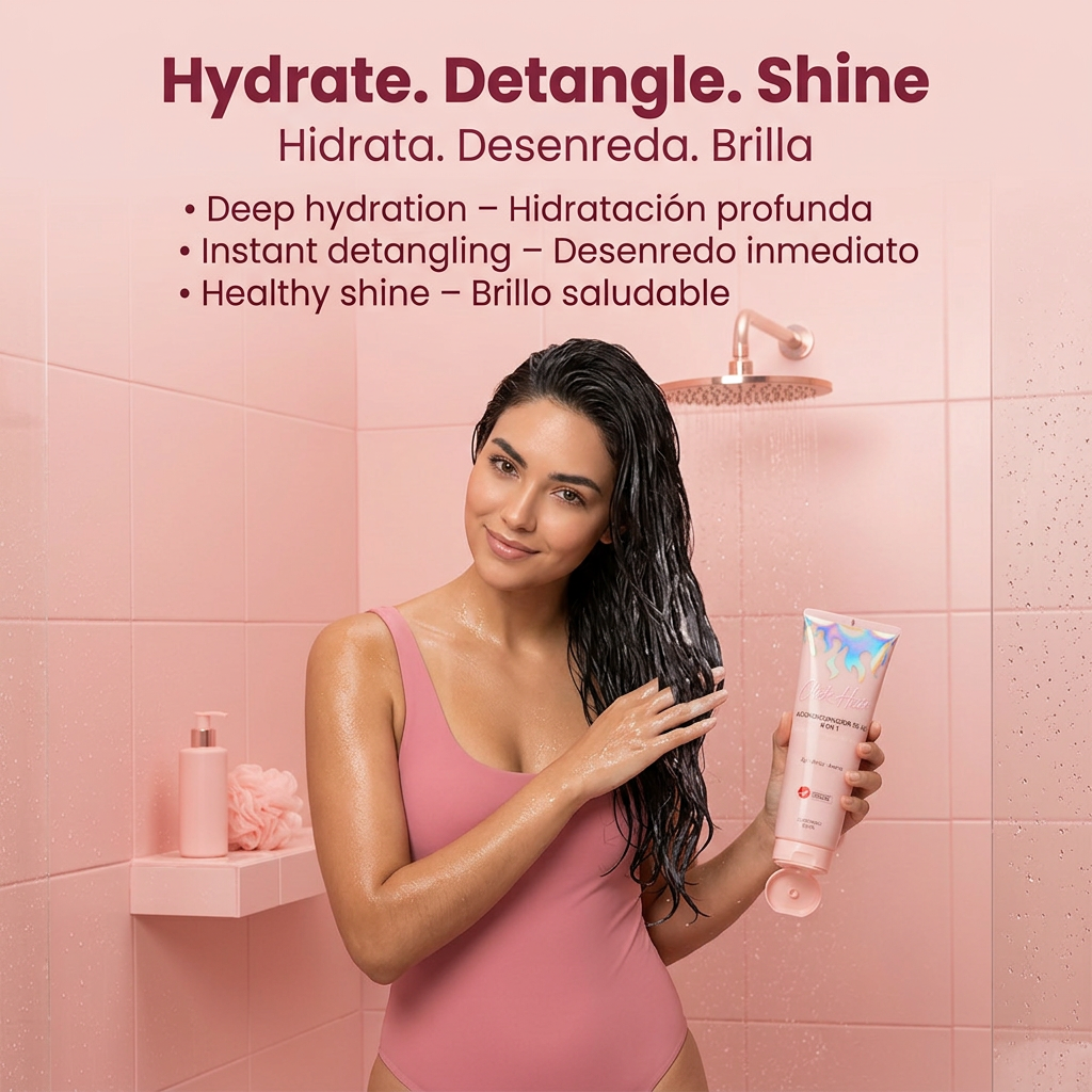 Click Hair Chili Conditioner 4-in-1 – Hydration, Shine & Detangling | Keratin, Silk Amino Acids & Wheat Protein | For All Hair Types