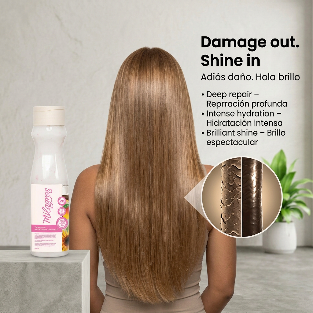 Milagros Biorepolarizador Advance 20 — Intensive Hair Repair Treatment with Keratin, Amino Acids & UV Filter