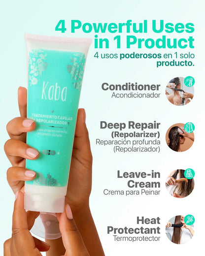 Kaba Tratamiento Capilar Repolarizador 230 ml - Reparación, Protección y Suavidad en un Solo Producto
