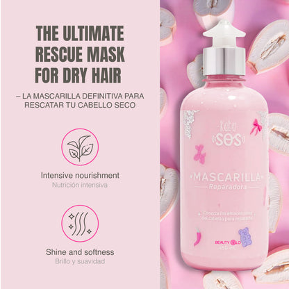 Kit Reparador - Shampoo reparador - Acondicionador reparador - Mascarilla Reparadora para Cabello Seco y Dañado