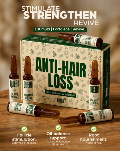 Anti Hair Fall Strengthening Ampoule Kit – Nettle, Rosemary, Quina, Biotin & Aloe Vera Hair Growth Support Treatment (6 Ampoules)
