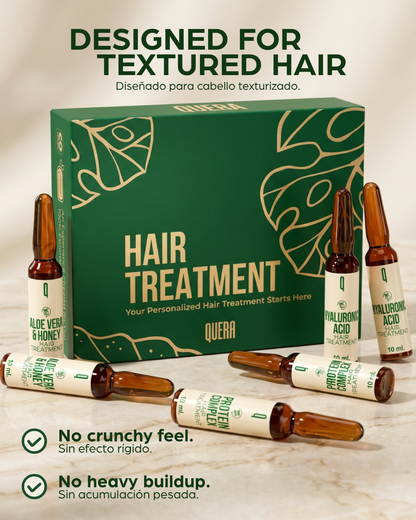 Defined Curls Hair Ampoule Kit – Aloe Vera Honey, Hyaluronic Acid & Silk Protein Vitamin E Treatment for Curly & Wavy Hair (6 Ampoules)