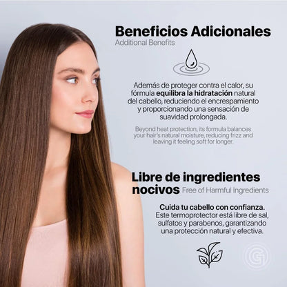Be Natural Liso Keratina Termoprotector Alisante Renueva tu Cabello Naturalmente | Lisso Keratina 250 ML