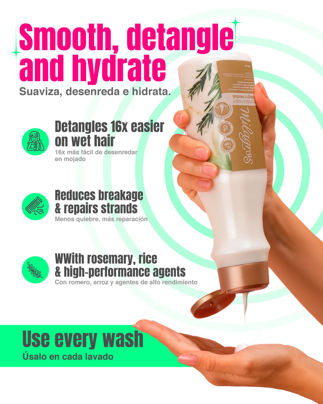 Diana - Kit Control Grasa y Crecimiento - Shampoo Herbal, Acondicionador Herbal y Gotas Mágicas
