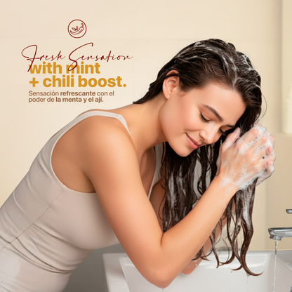 Ritual Botanico Shampoo para la Caspa y Caída del Cabello with Mint & Chili – Scalp Refresh & Flake Control