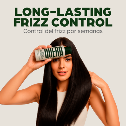 QUERA Organic Salon Hair At Home Keratin Treatment – Cherry Scent Anti Frizz System for Smooth Silky Hair