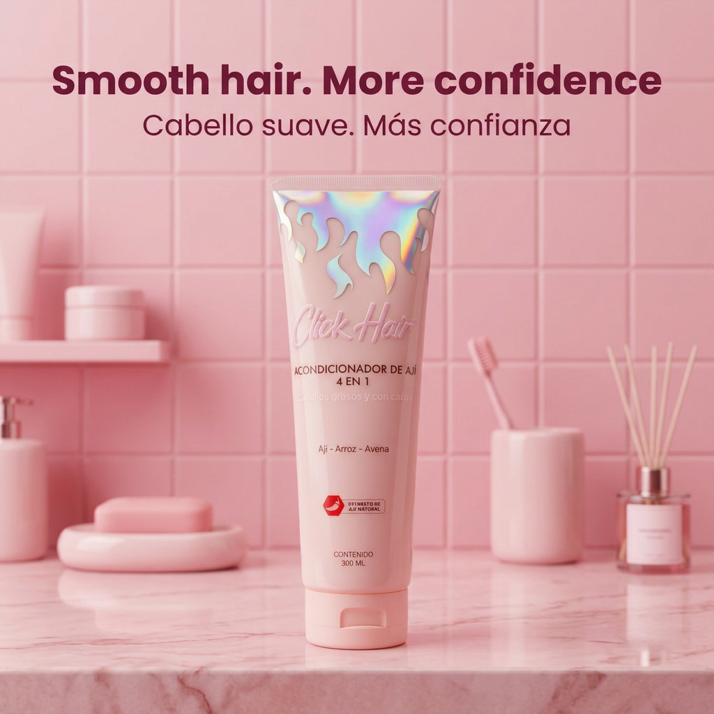 Click Hair Chili Conditioner 4-in-1 – Hydration, Shine & Detangling | Keratin, Silk Amino Acids & Wheat Protein | For All Hair Types