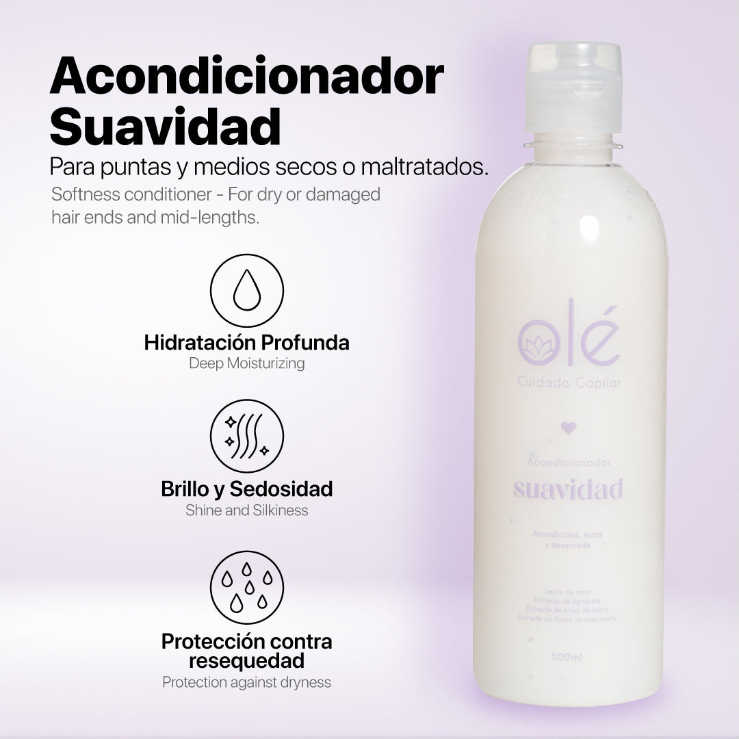 OLE (KIT HIDRATACION OLE CAPILAR) Pre-Shampoo de Arroz , Shampoo Hidratacion Coco, Acondicionador de Coco y Spray Antihumedad