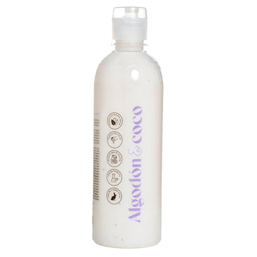 Acondicionador Nutritivo con coco y algodón para una hidratación profunda, suavidad y brillo en cabellos secos o maltratados.