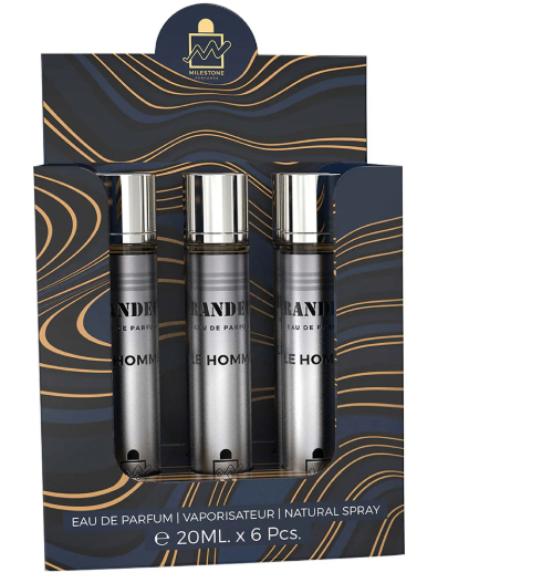 Grandeur Le Homme Eau de Parfum 20ml – Mens Cologne Fragrance, Long Lasting Scent, Woody Aromatic Notes, Travel Size Perfume for Me