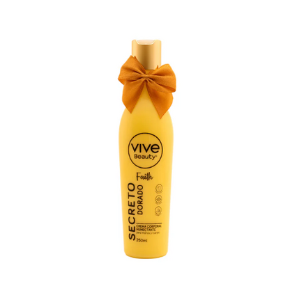 Vive Beauty Golden Secret Faith Body Cream 250ml — Mineral Golden Glow, Radiant Skin & Sweet Enveloping Fragrance