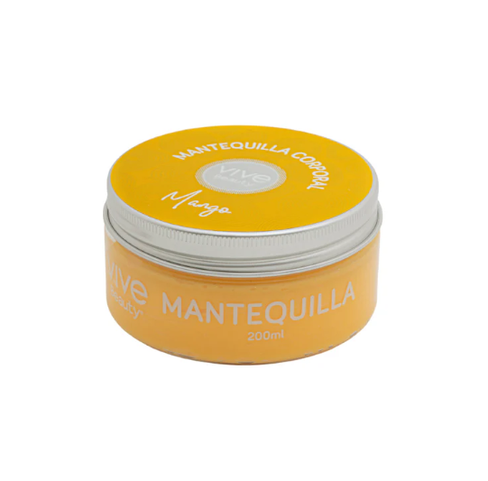 Vive Beauty Mango Body Butter 200ml — Aloe Vera & Vitamin E, Deep Moisture for Dry Skin & Sweet Tropical Mango Scent