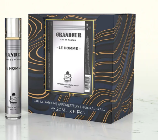 Grandeur Le Homme Eau de Parfum 20ml – Mens Cologne Fragrance, Long Lasting Scent, Woody Aromatic Notes, Travel Size Perfume for Me