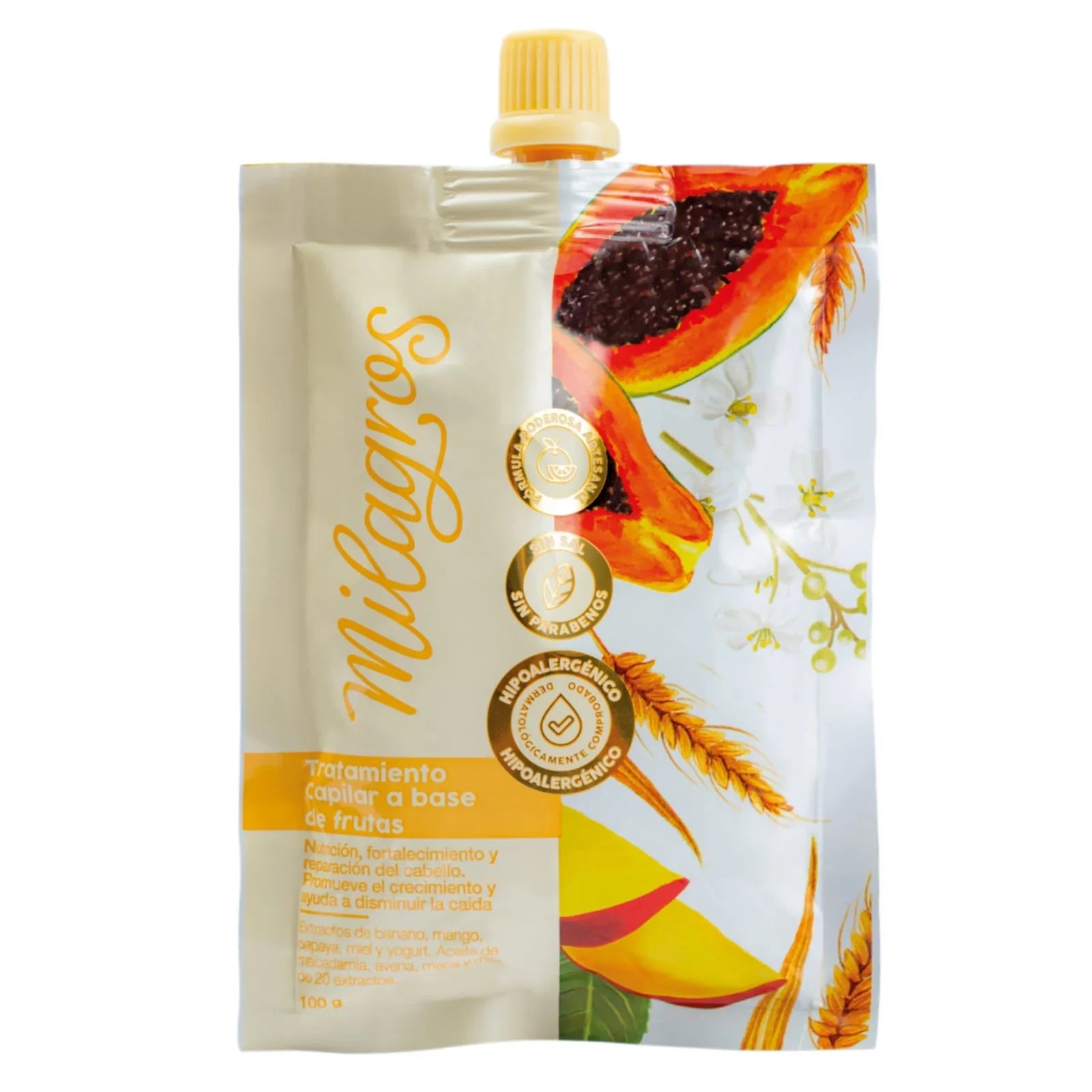 Textura de productos Milagros Tratamiento para el cabello seco y maltratado