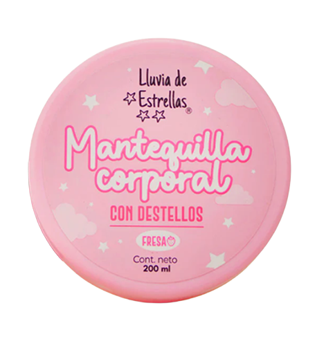 Lluvia de Estrellas Strawberry Body Butter – Shimmering Hydrating Cream with Silver Glow - 200g